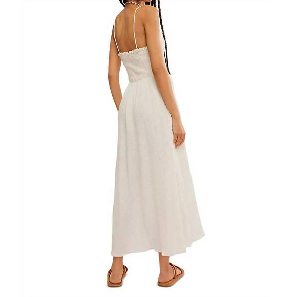NEW FREE PEOPLE sweet nothings midi dress in marshmellow - Picture 2 of 2